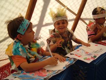 transitional_kindergarten_doing_art_in_our_teepee